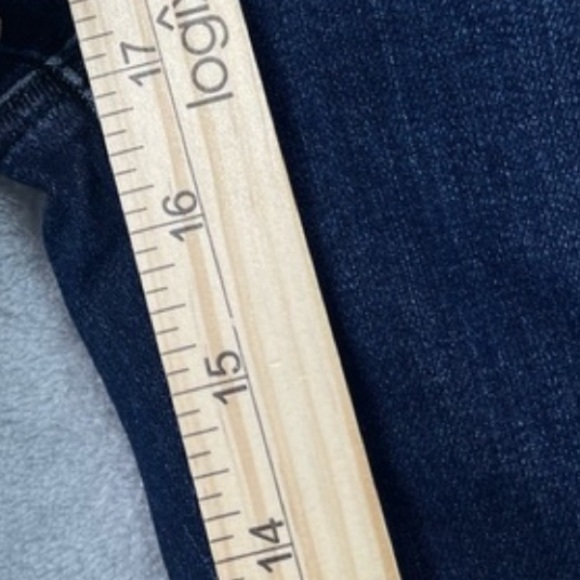 J. Brand Alana High Rise Crop Skinny Pants Dark Denim Raw Hem - Size 27 - Picture 11 of 13